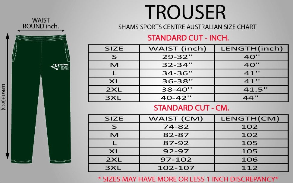 SHAMS Cricket Trouser - White