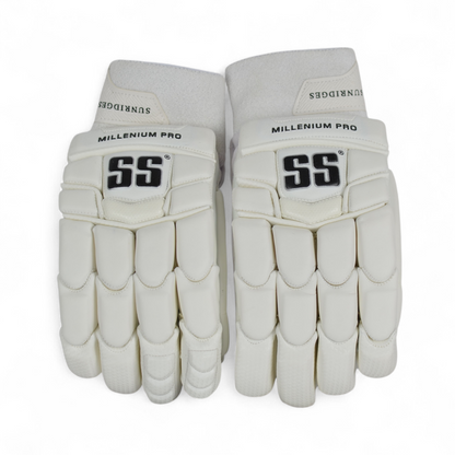 SS Cricket Batting Gloves - Millenium Pro White