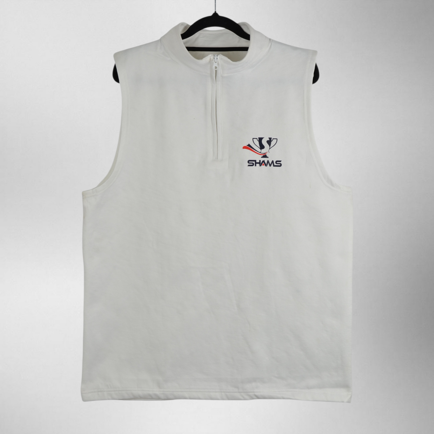 SHAMS Cricket Sweater - White