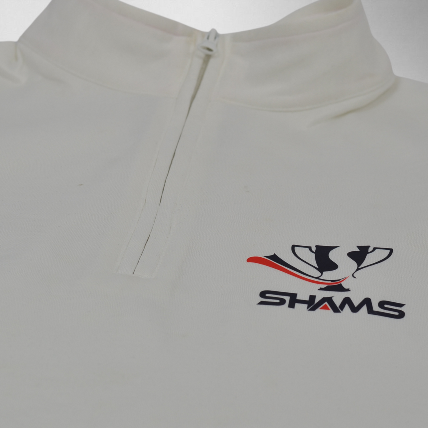 SHAMS Cricket Sweater - White