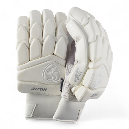 SG Cricket Batting Gloves - Hilite White