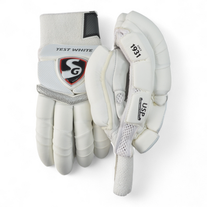 SG Cricket Batting Gloves - Test White